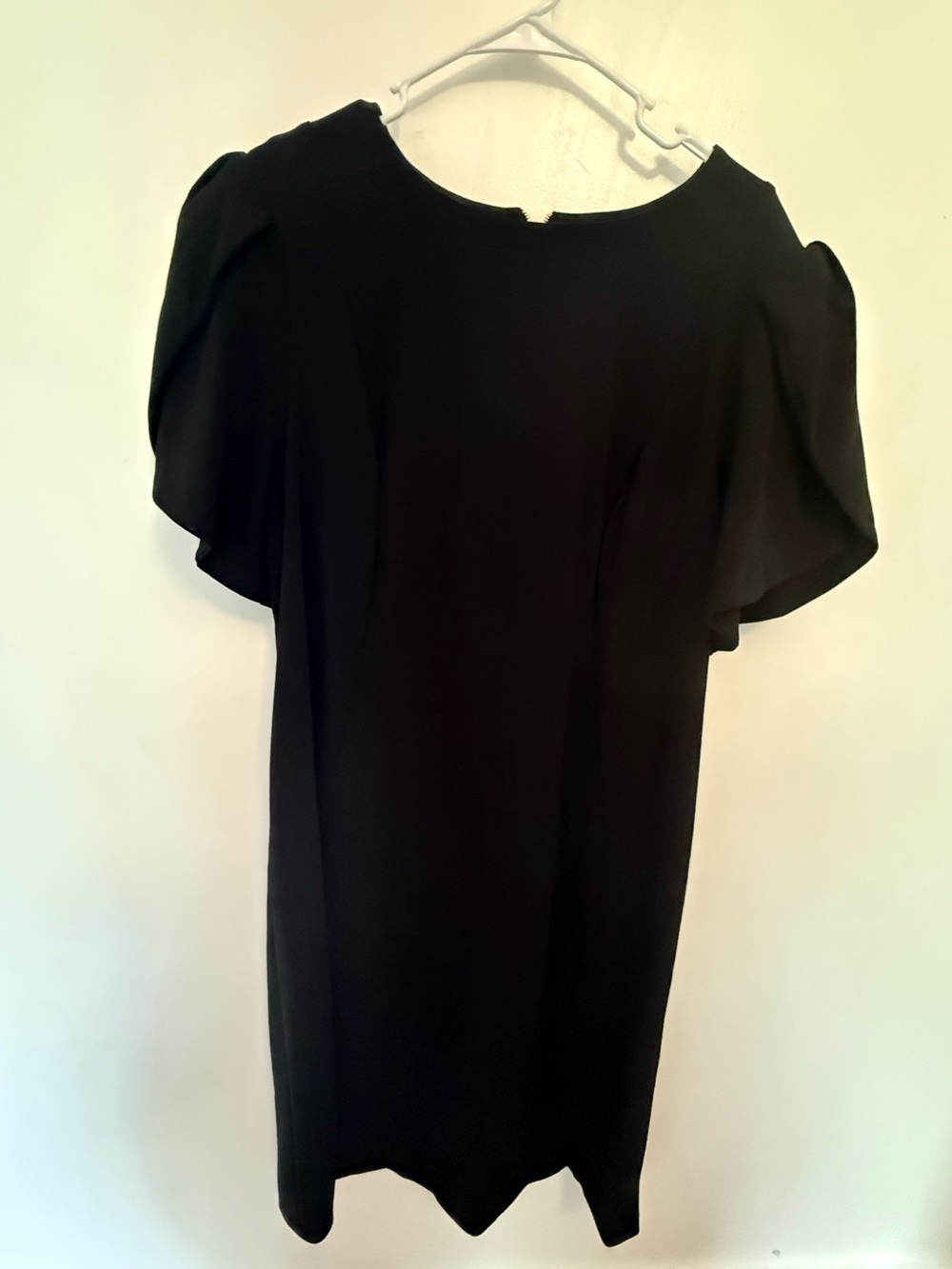 Calvin Klein Black Midi Dress with Puff Sleeves